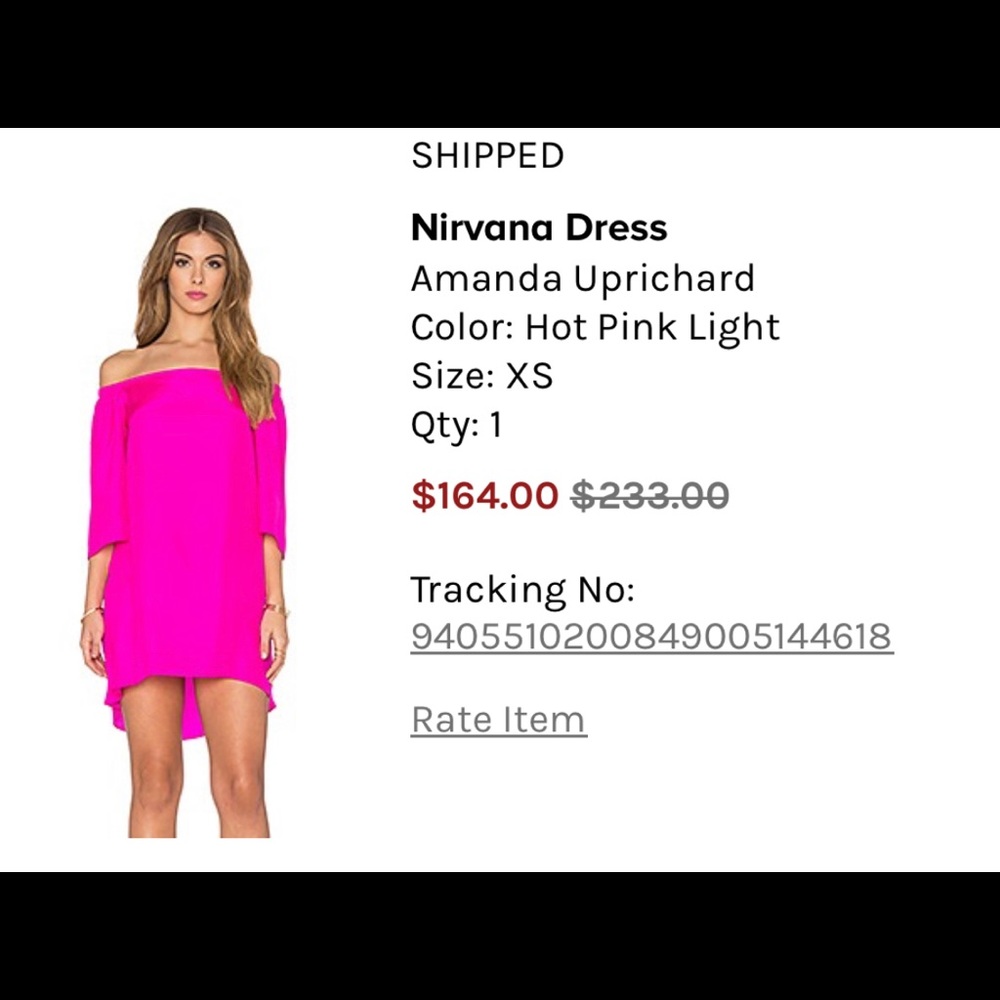 Amanda uprichard pink off the shoulder silk dress